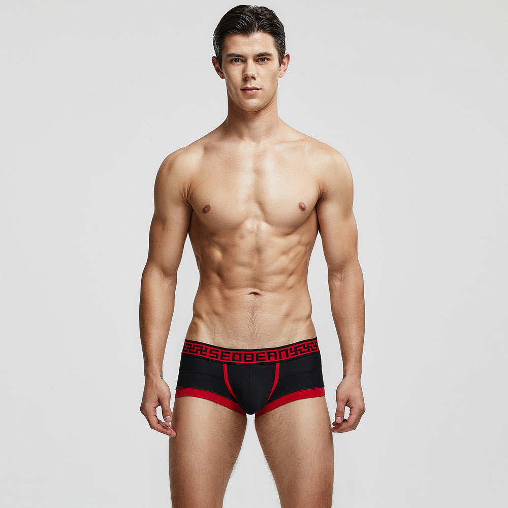 Men's solid color boxer underwear