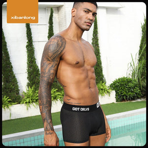 Men's Sexy Sheer Seamless Mesh Boxer Underwear