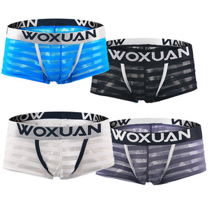 Men's Striped Sheer Boxer Underwear