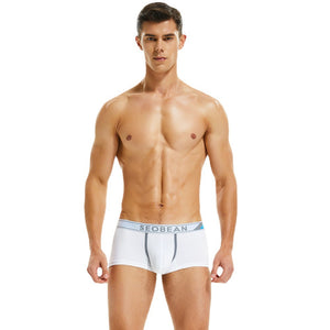 Men's fashion solid color U-convex design cotton underwear