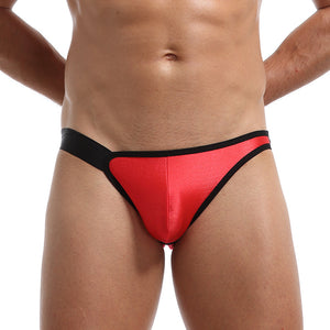 Men's sexy elastic ice silk triangle underwear