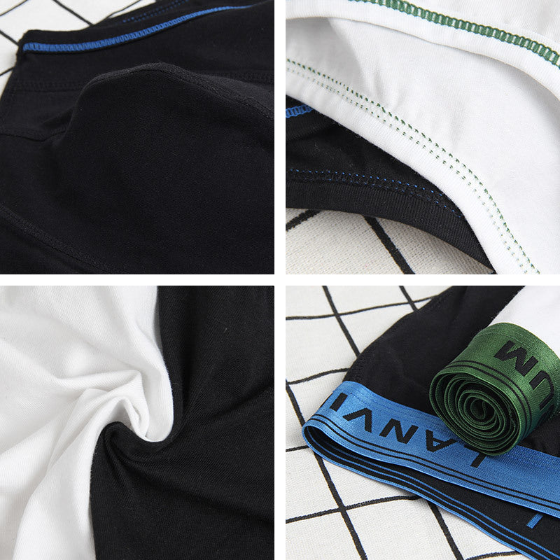 Men's Cotton Color Contrast Low Rise Boxer Underwear