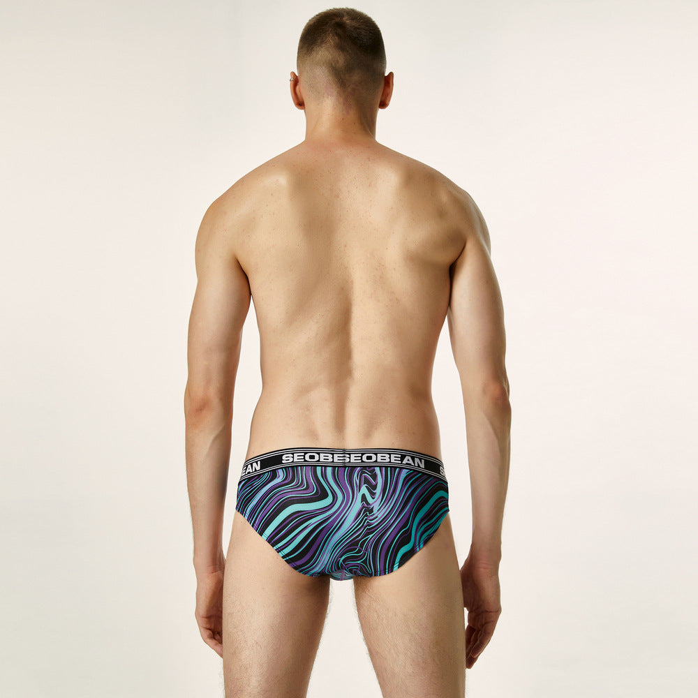 Men's Fashion Magic Orange Magic Blue Cool Triangle Underwear