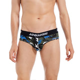 Men's sexy,breathable,comfortable camouflage low waisted triangular underwear