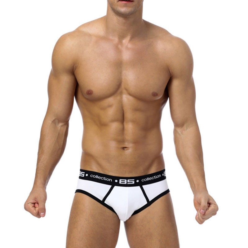 Trendy men's fashion color matching triangle underwear