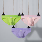 Men's Sexy Hollow Low Waist Hip Lifting Solid Color Modal Underwear