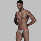 Men's tight butt lift double thong briefs