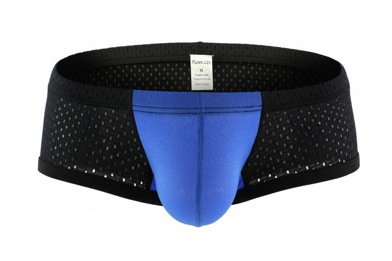 Men's color block boxer underwear