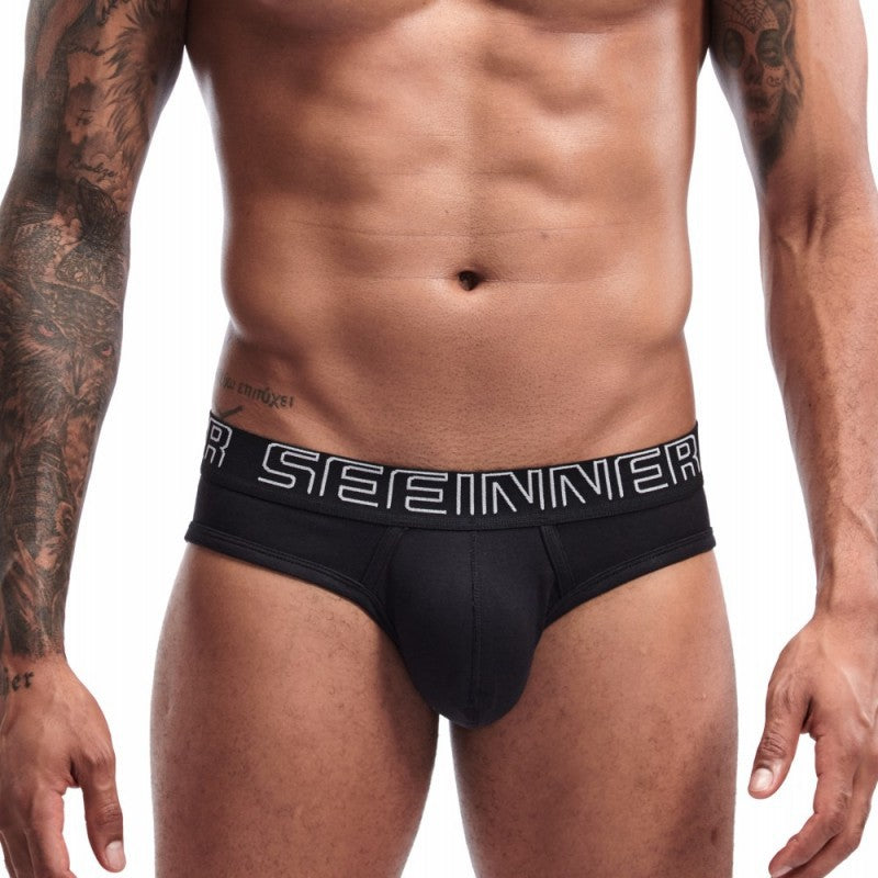 Men's Comfortable Breathable Cotton Ribbed Triangle Underwear