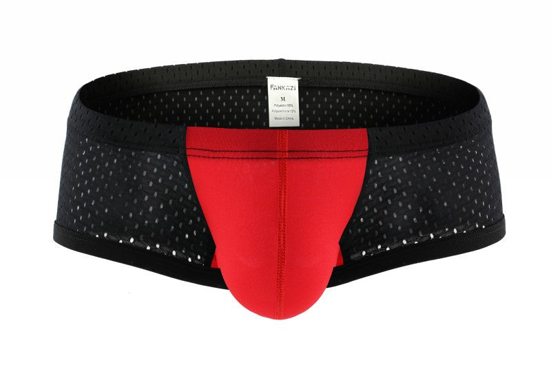 Men's color block boxer underwear