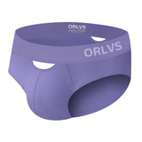 Men's Sexy Hollow Low Waist Hip Lifting Solid Color Modal Underwear