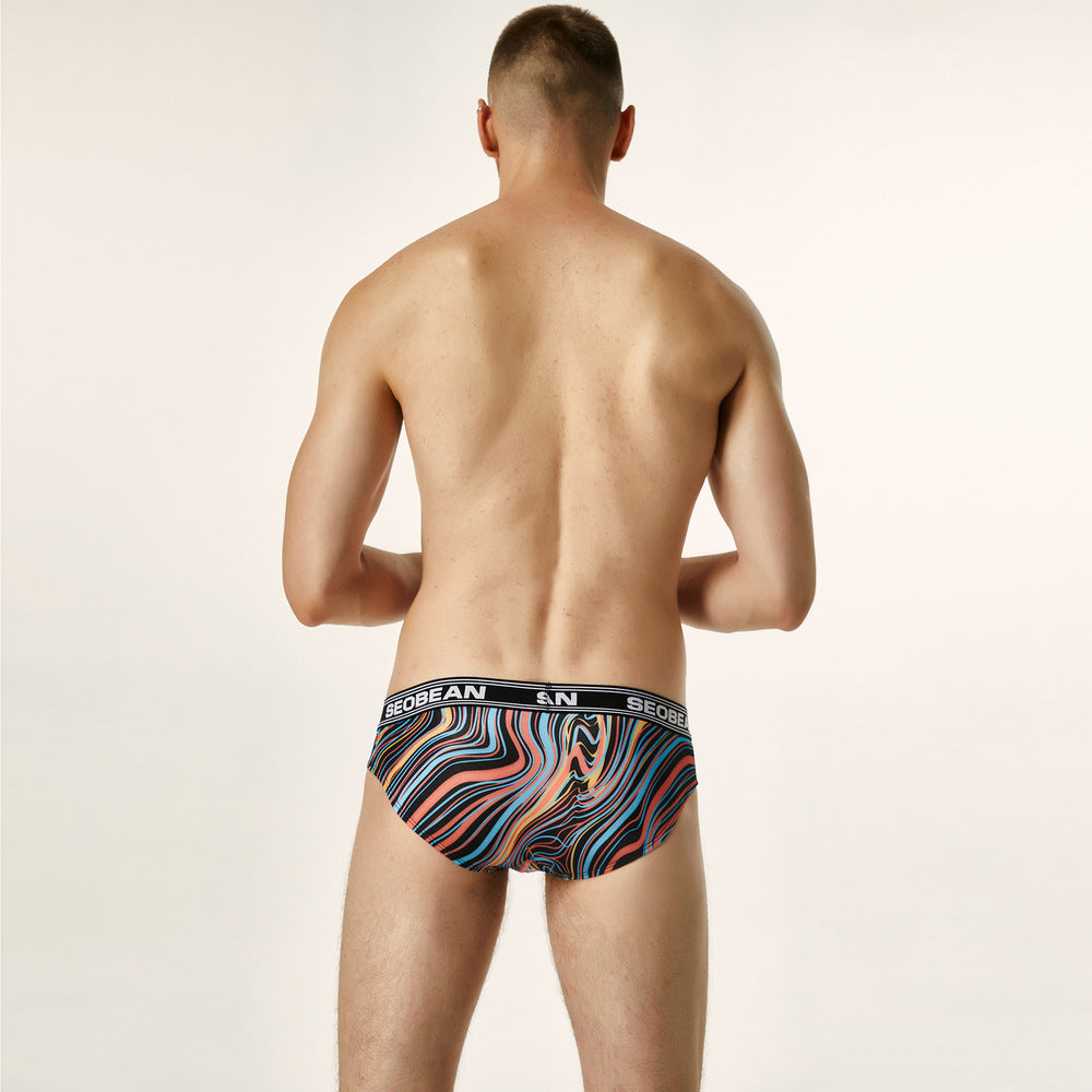 Men's Fashion Magic Orange Magic Blue Cool Triangle Underwear