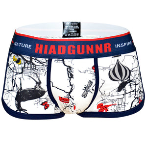 Men's trendy breathable sexy printed boxer underwear