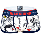 Men's trendy breathable sexy printed boxer underwear