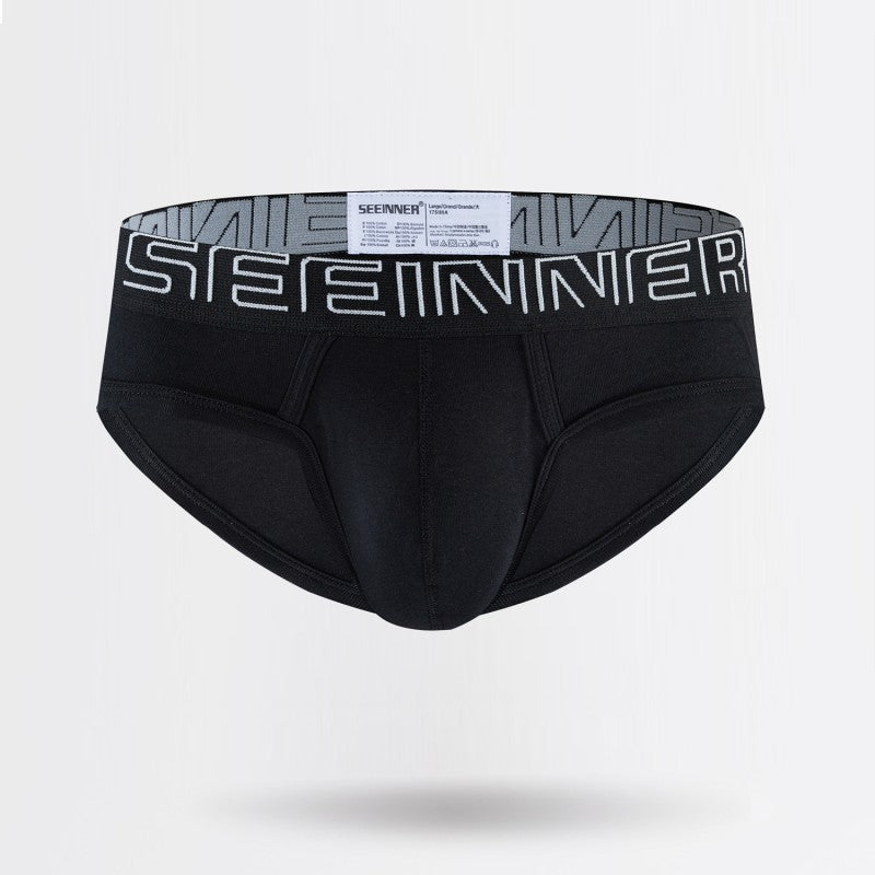 Men's Comfortable Breathable Cotton Ribbed Triangle Underwear