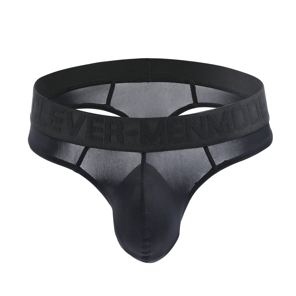Men's ice silk ultra-thin translucent thong