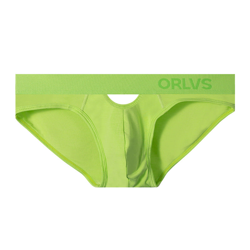 Men's Sexy Hollow Low Waist Hip Lifting Solid Color Modal Underwear