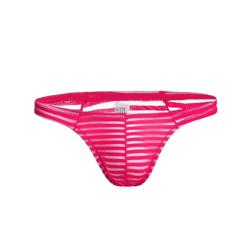 Men's Sexy Strip Fashion Breathable Mesh Low Waist Underwear