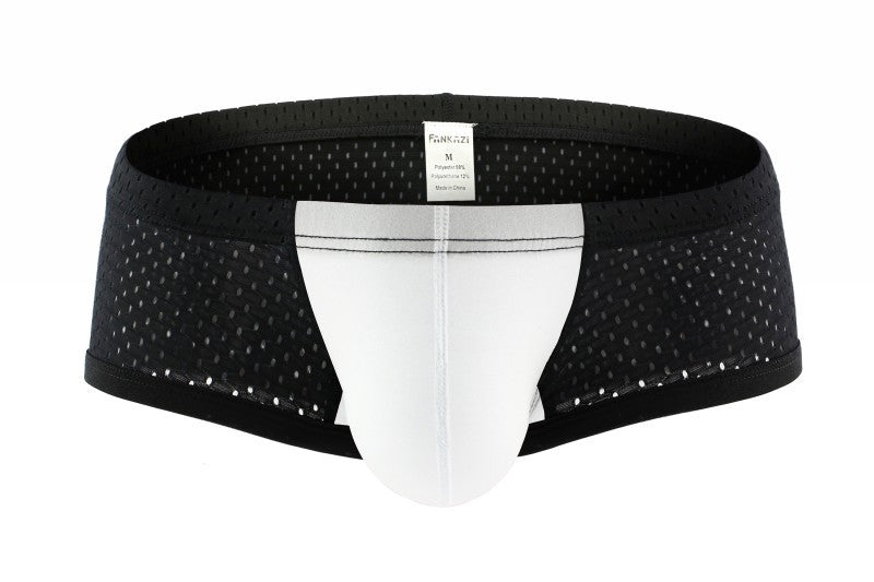 Men's color block boxer underwear