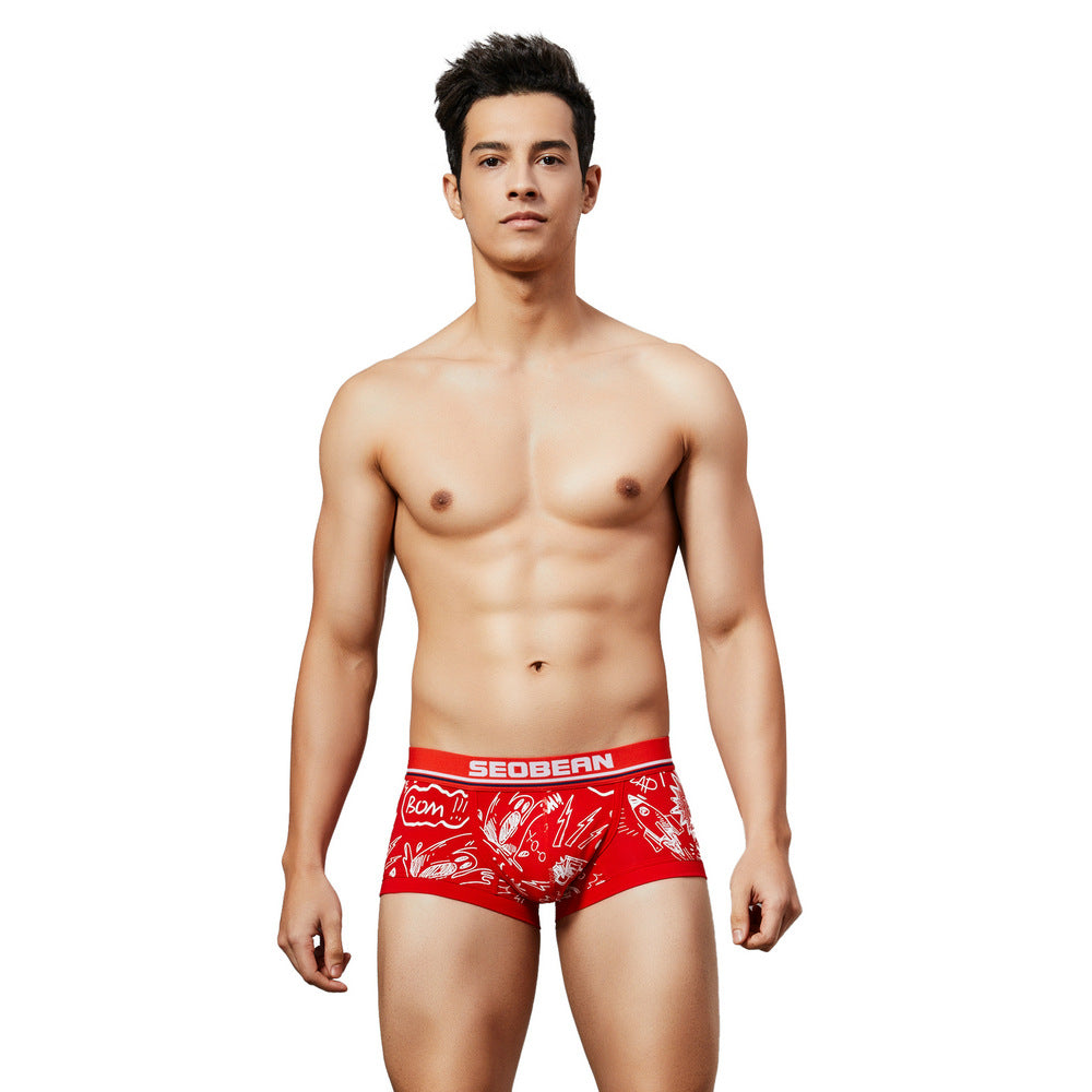Men's low waist tummy control underwear