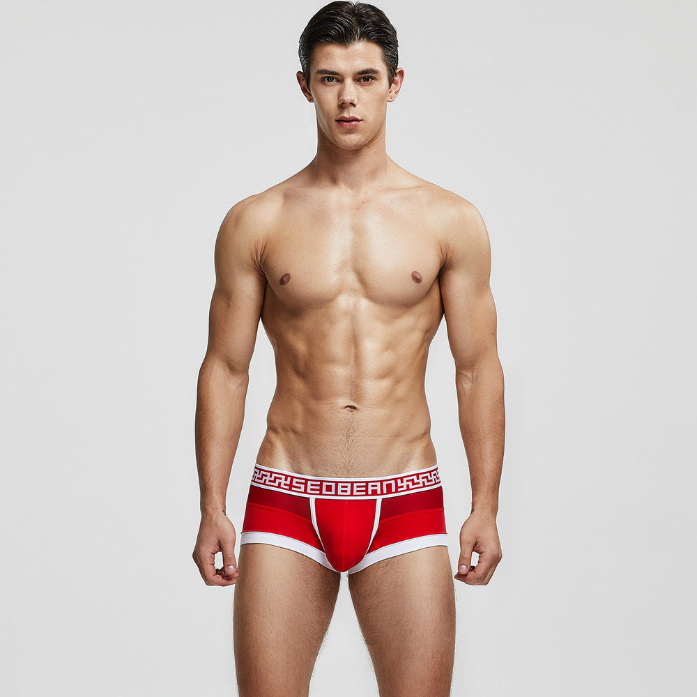 Men's solid color boxer underwear
