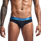 Men's Contrasting Color Simple Low Waist Triangle Underwear