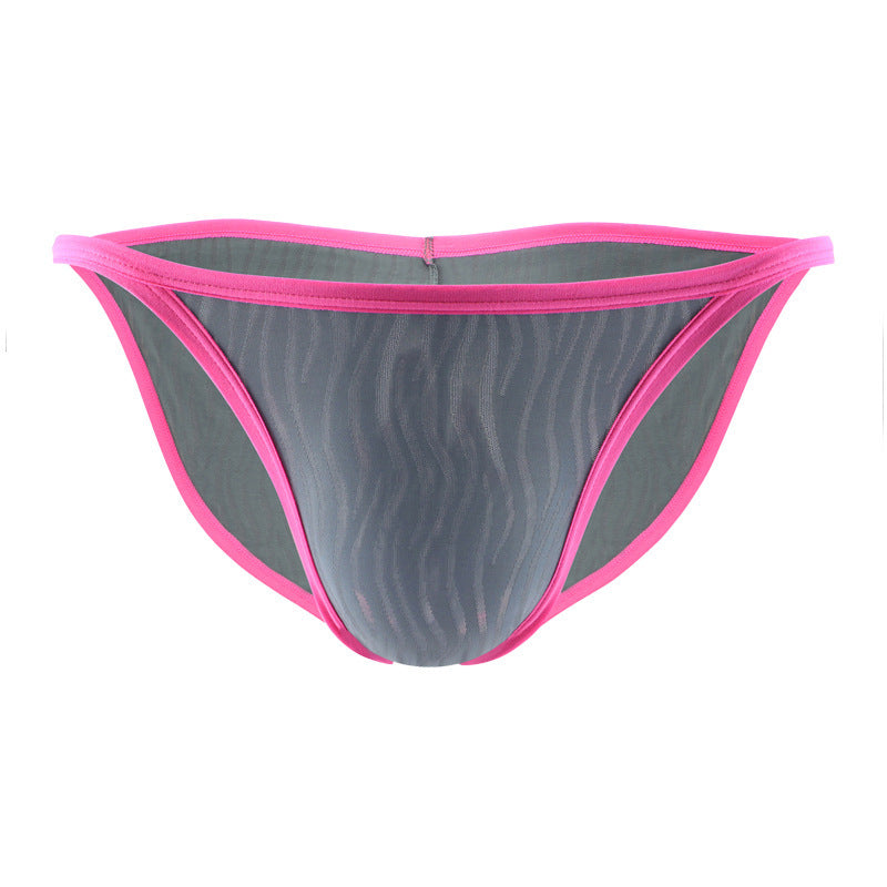 Men's thin striped triangle underwear