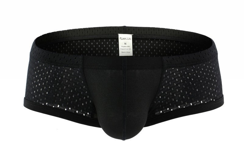 Men's color block boxer underwear