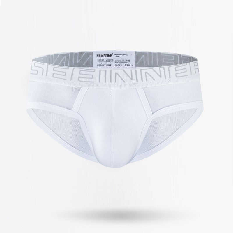 Men's Comfortable Breathable Cotton Ribbed Triangle Underwear