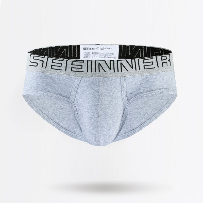 Men's Comfortable Breathable Cotton Ribbed Triangle Underwear