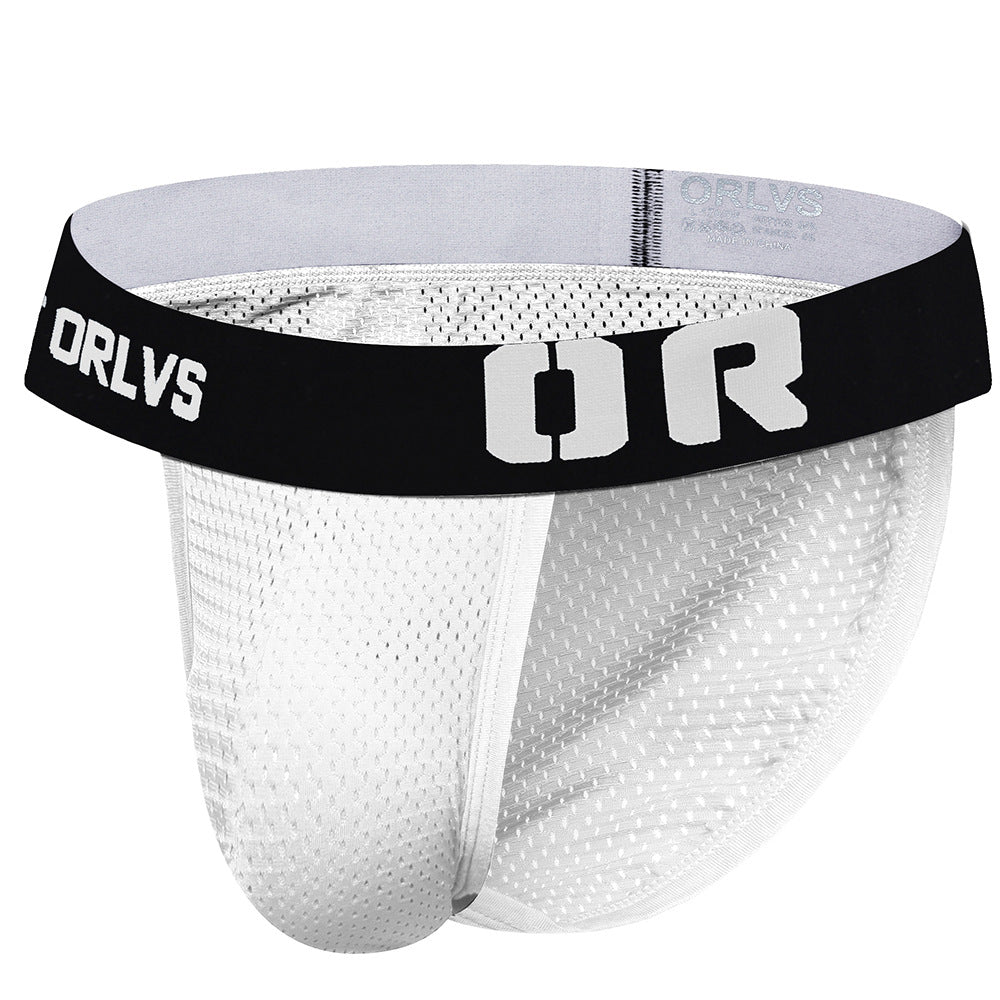 Men's Sexy Transparent Seamless Mesh Triangle Underwear
