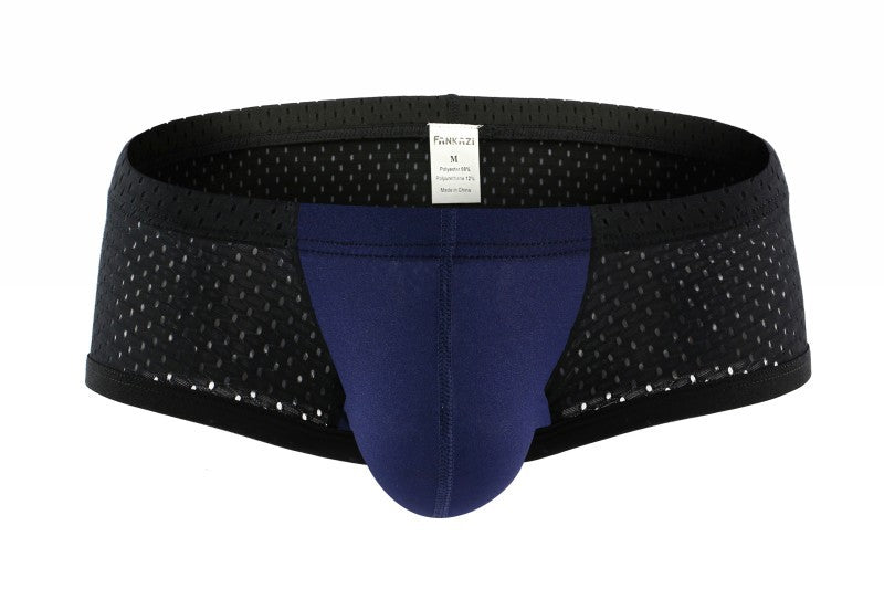 Men's color block boxer underwear