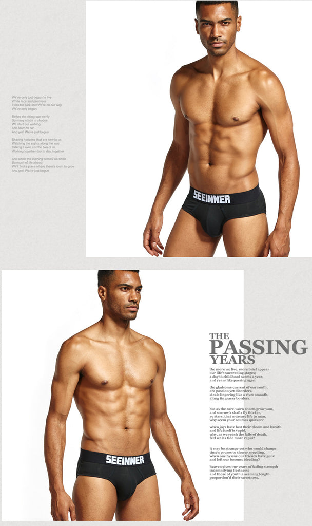 Men's Pure Cotton Solid Color Sexy High Quality Triangle Underwear