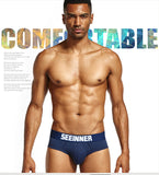 Men's Pure Cotton Solid Color Sexy High Quality Triangle Underwear
