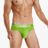 Men's Solid Color Cotton Triangle Underwear