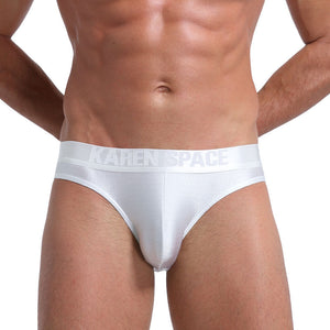 Men's sexy back empty ice silk triangle underwear