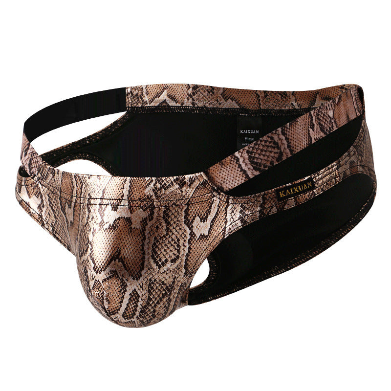 Men's low waist sexy hollow triangle underwear