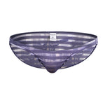Men's transparent striped sexy triangle underwear