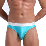 Men's sexy back empty ice silk triangle underwear
