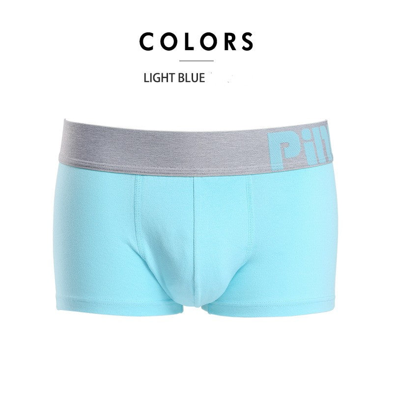 Men's pure cotton breathable and minimalist trend flat angle underwear