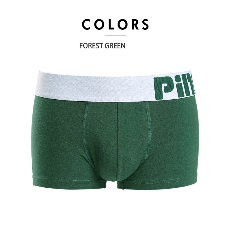 Men's pure cotton breathable and minimalist trend flat angle underwear