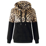 Leopard print plush sweater - Amamble