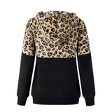 Leopard print plush sweater - Amamble