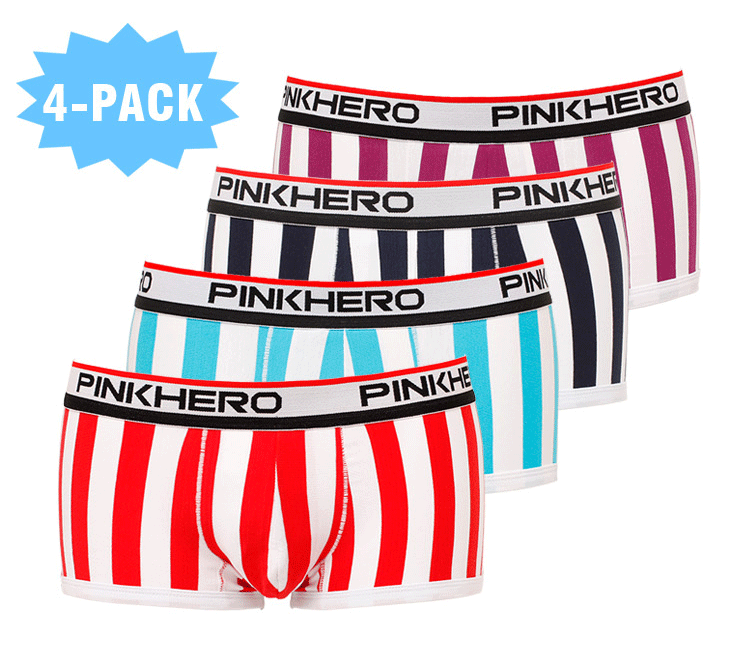 2021 Dynamic Yarn-Dyed Stripes Men's Boxer Briefs - Amamble