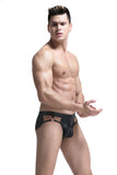Men's Faux Leather Sports Briefs