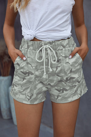 Casual Camo Print Shorts - Amamble