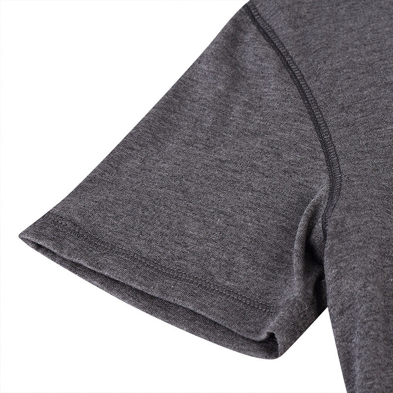 2021 Summer Solid Color Button T-Shirt - Amamble
