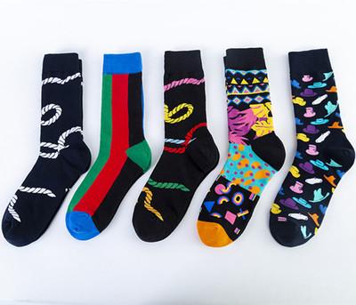 5 Pieces Couple trend creative fancy colorful socks - Amamble