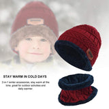 Warm Beanie Cap With Scarf - Amamble
