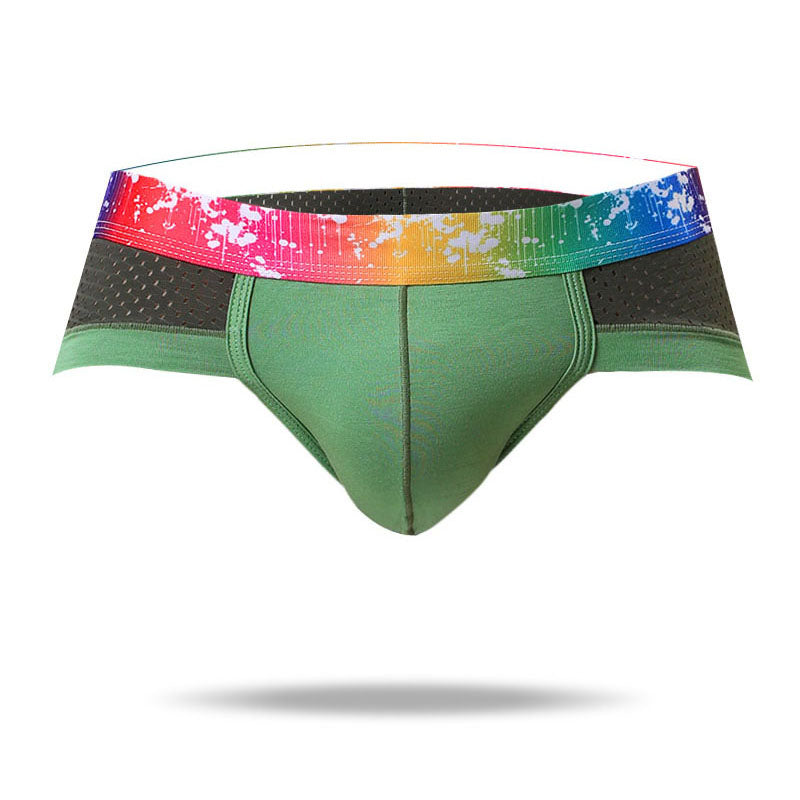 Modal low-rise mesh breathable panties - Amamble